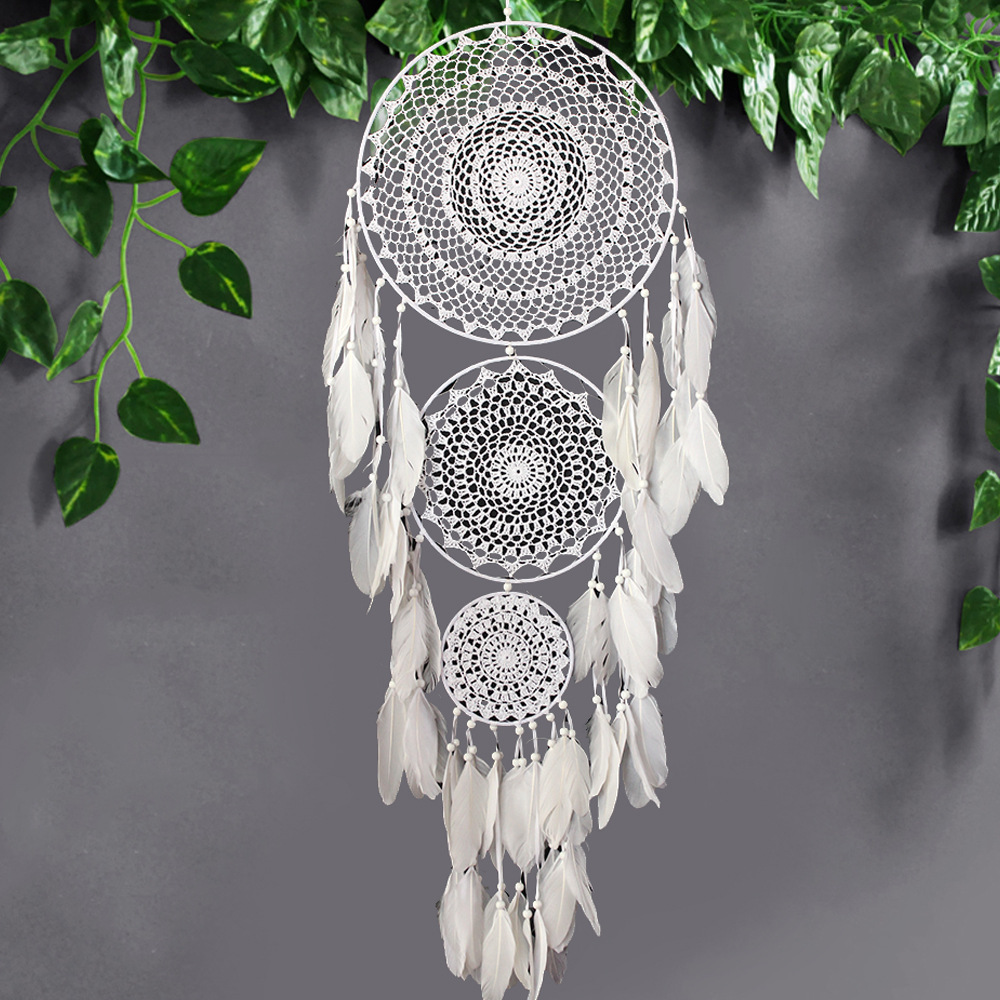 

Flower Dream Catcher Large Size Decorative Objects Wedding Scene Decoration Decorations Home Hanging 1222736