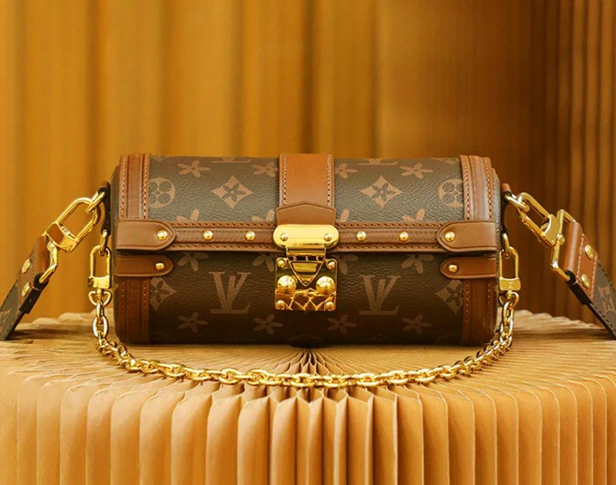 

Luxury Designer Barbylon Cylinder Bag New Old Flower One Shoulder Chain Small Bag Crossbody Women's Wallet Fashion Cross Body Bags, Black