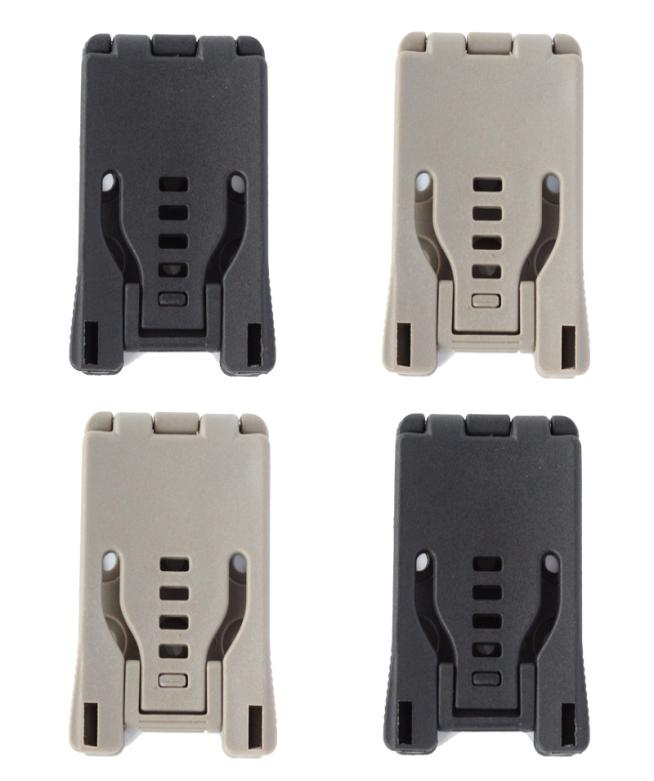 

4pcslot Black Khaki Belt Loops Large Tek Lok Belt Clip For Knife Kydex Sheath Holster with screw5845313