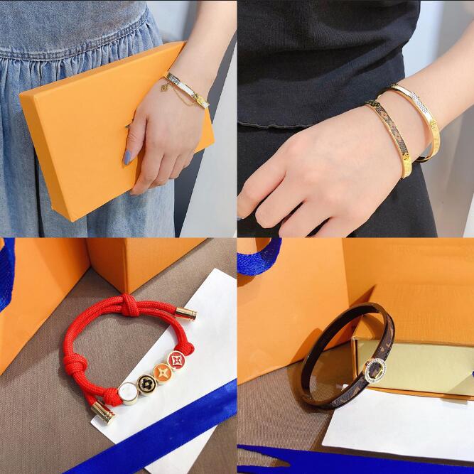

Europe America Fashion Style Bracelets Women Bangle Luxury Deigner Jewelry 18K Gold Plated Stainless steel Wedding Lovers Gift Bangles Wholesale