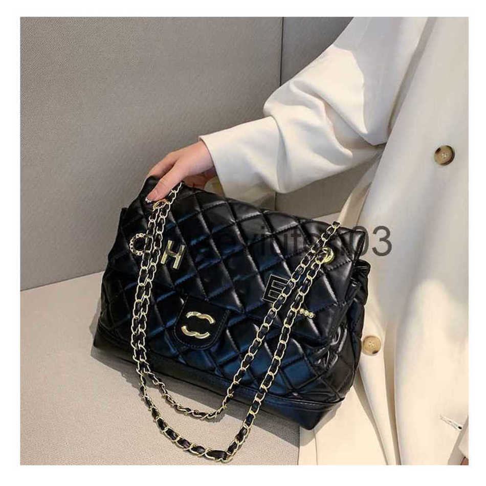 

Designer Channel Bag Tote Shoulder Messenger Handbag Fashion Brands Luxurious Large Capacity Mens Womans Diamond Chain Black High Grade Crossbody Bag