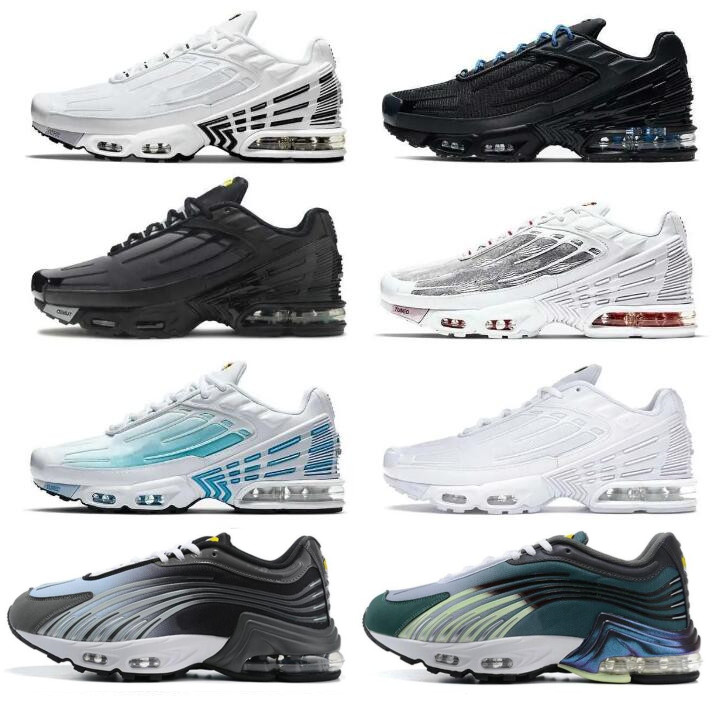 

Tn Plus 3.0 Men Running Shoes Triple Black White Atlanta Breathable Obsidian Green Aqua Volt Tiger Bumblebee womens Outdoor sports Trainers, 30