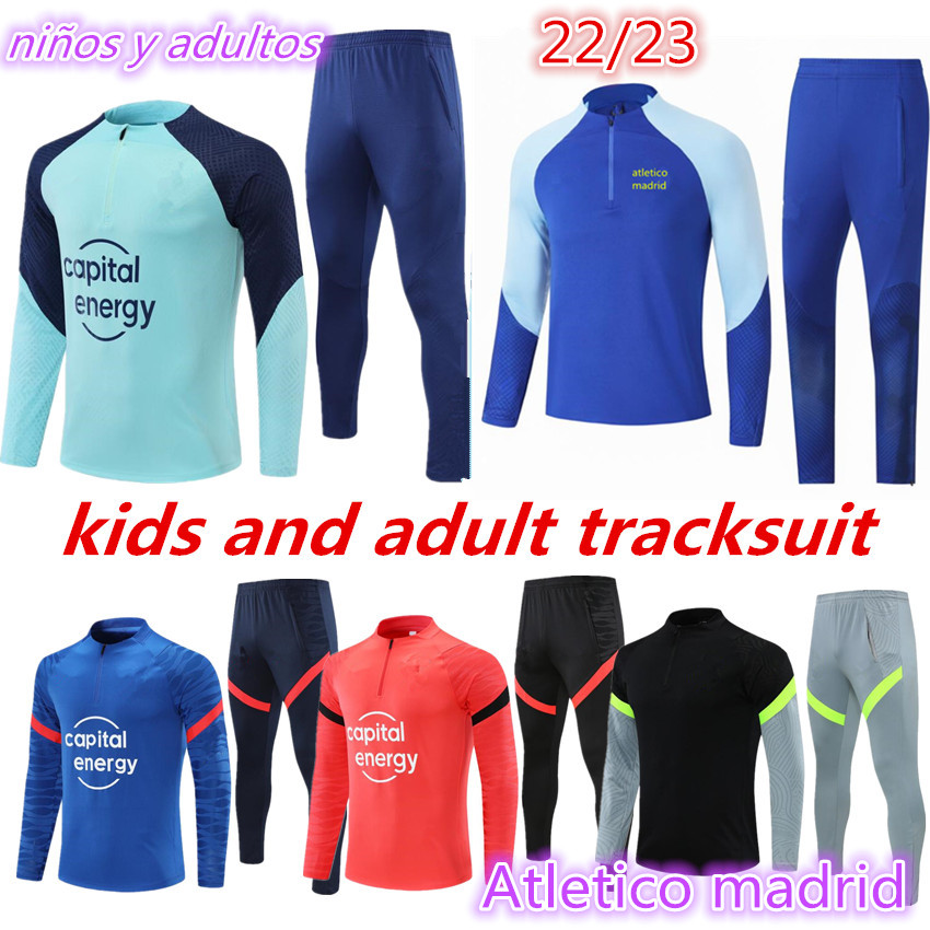

2022 2023 adult male and kids Madrid tracksuits survetement jacket Training suit soccer tracksuits 22 23 Atletico tracksuit set men football jackets