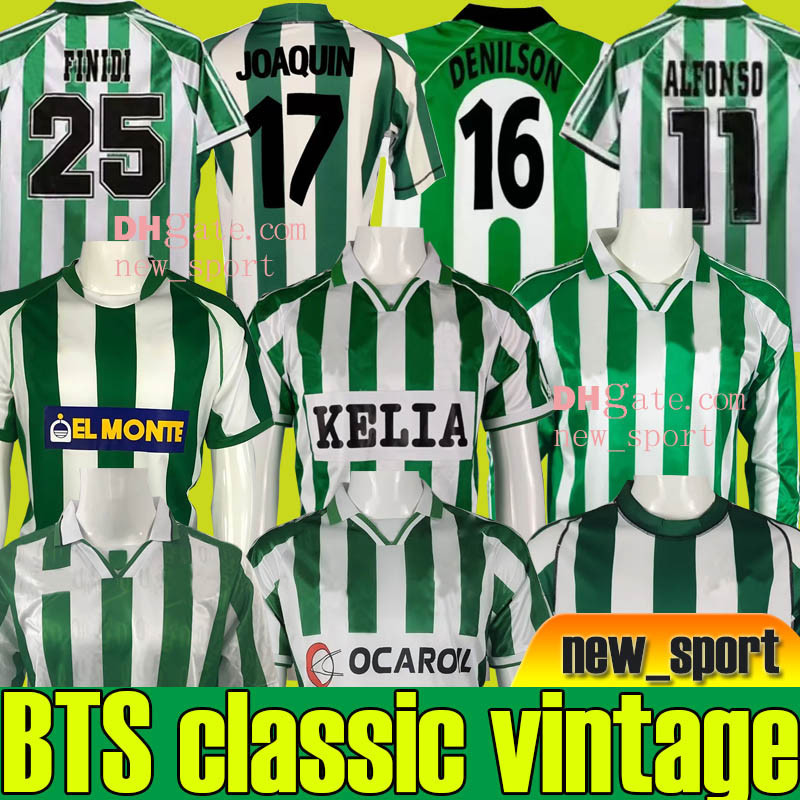 

1976 1977 1993 1994 soccer Jerseys Retro REAL BTS 94 95 96 97 98 02 03 04 ALFONSO BETIS JOAQUIN DENILSON classic vintage football shirt Men size S-XXL, Retro 2001-02 home