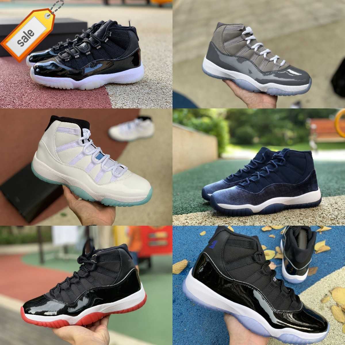 

TOP Jumpman Jubilee 11 11s High Basketball Shoes COOL GREY Legend Blue Midnight Navy Playoffs Bred Space Jam Gamma Blue Easter Concord 45, M303