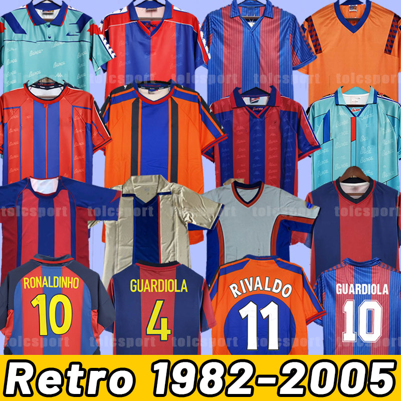 

Barcelonas Retro soccer jerseys XAVI RONALDINHO RIVALDO GUARDIOLA PUYOL Iniesta finals maillot de FIGO DAVID VILLA BARCA 00 01 02 03 04 05 82 84 91 92 95 96 97 98 99 100th