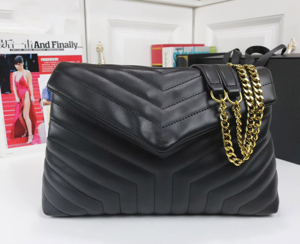 

Designer bags handbags HOT square fat chain real leather women's large-capacity shoulder bag quilted messenger bag, Red