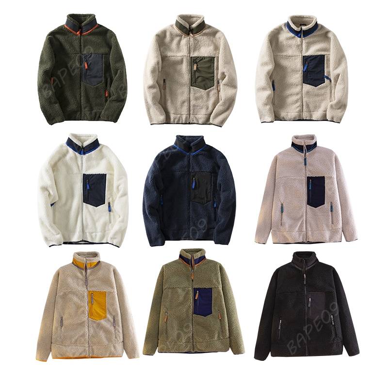 

Designer Mens Patagonia Jacket Thick Veste Warm Down Classic Retro Antumn Winter Couple Models Lamb Cashmere PATAGONIAS Fleece Coat Men Women Clothing, B style 2