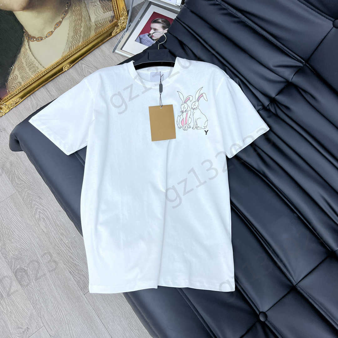 

Womens Clothes T-shirts Designer Top Chest Animal Print Short Sleeves Tops Classic Crewneck Design Loose Shirt Fashion Brand Women Apparel 3 Colors