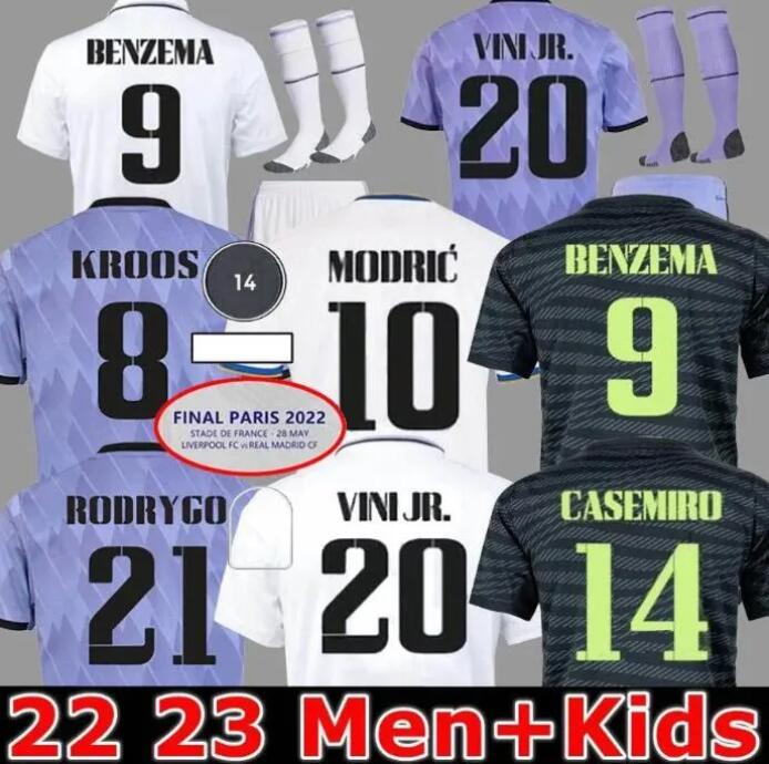 

BENZEMA Finals Soccer Jerseys 22 23 football shirt Real Madrids CAMAVINGA ALABA MODRIC VALVERDE Fourth camiseta men kids 2022 2023 uniforms VINI JR TCHOUAMENI, Fans1