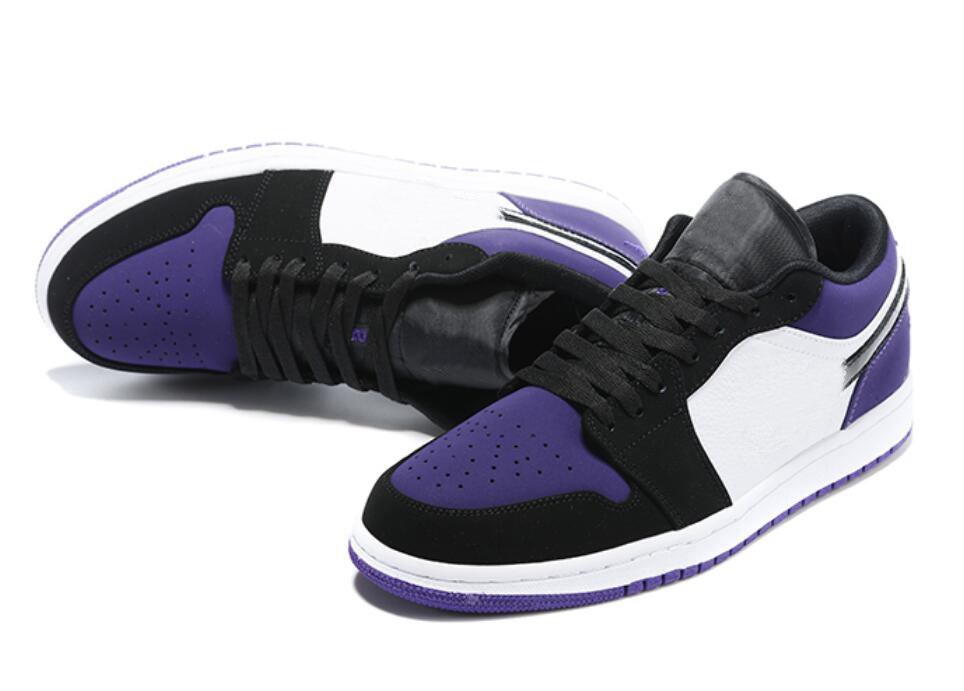 

Jumpman 1 shoes 553558-125 with WHITE BLACK COURT PURPLE schoenen size 36-46 fashion trainers new designer sneakers womans designer