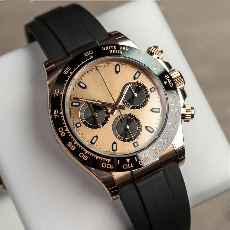 

Hots selling rubber bracelet men's mechanical watch automatic movement rolexs watches with luminous dial to introduce the trend of mens watche, Box