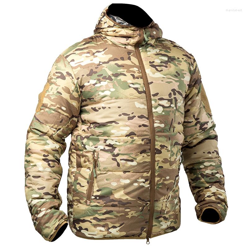 

Men's Down Hooded Tactical Military Parka Lightweight Camouflage Workwear Fall Winter Hunting Outdoor Activities, Cp