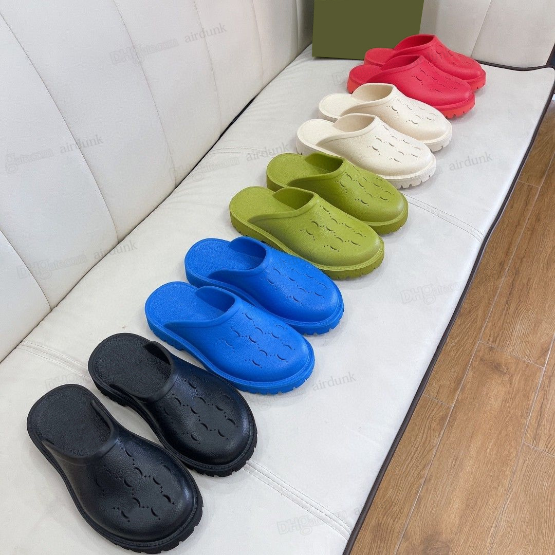 

Fashionable shoes slippers outdoors design Men Women Hollow Platform Thick Sole Sandals made of transparent materials sexy lovely sunny beach Party Flat Shoes 35-44