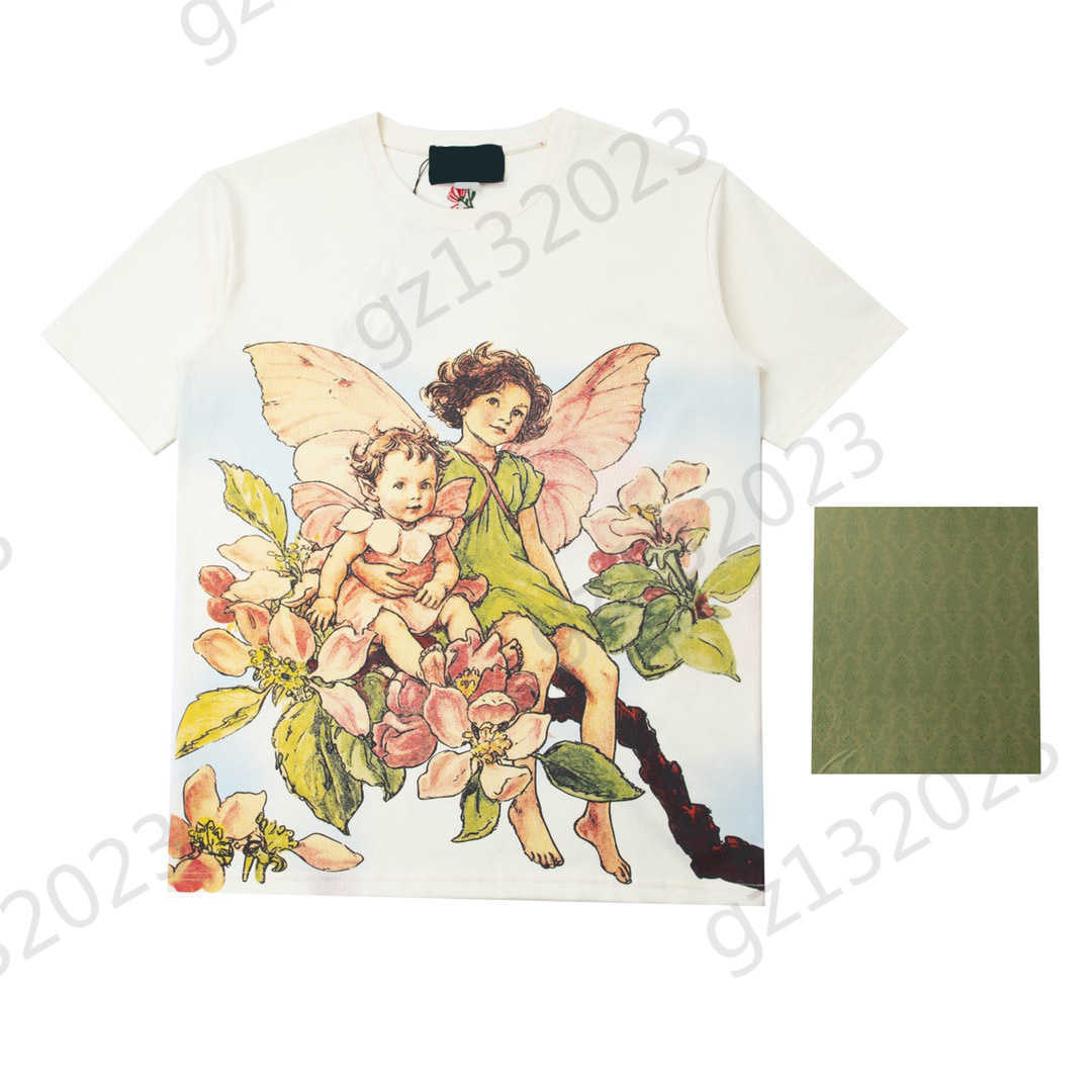 

Womens T-shirts Front Portrait Print Short Sleeve Pullover T-shirt Classic Crewneck Design Simple Casual Cotton Tees Spring Summer Women Clothes