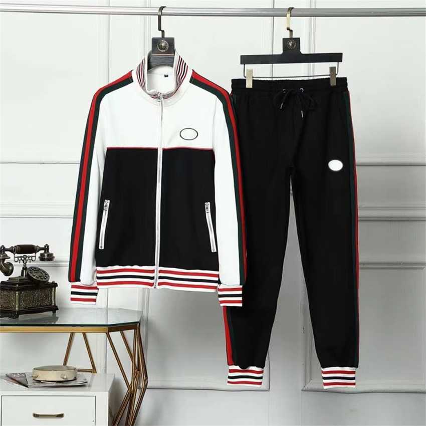 

Branded tracksuits 2022 European and American men's Roman cotton new casual sports suit high-quality long-sleeved trousers two-piece set