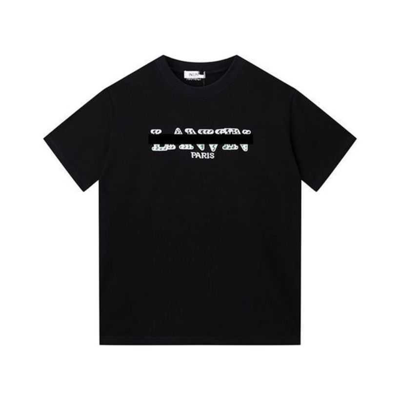 

Men' T-shirts Mens Womens Shirt Cotton Lanvins Hand Painted Luxury Tops Ink Splash Graffiti Letters Summer Loose Shorts Sleeve Round Neck 8i1j
