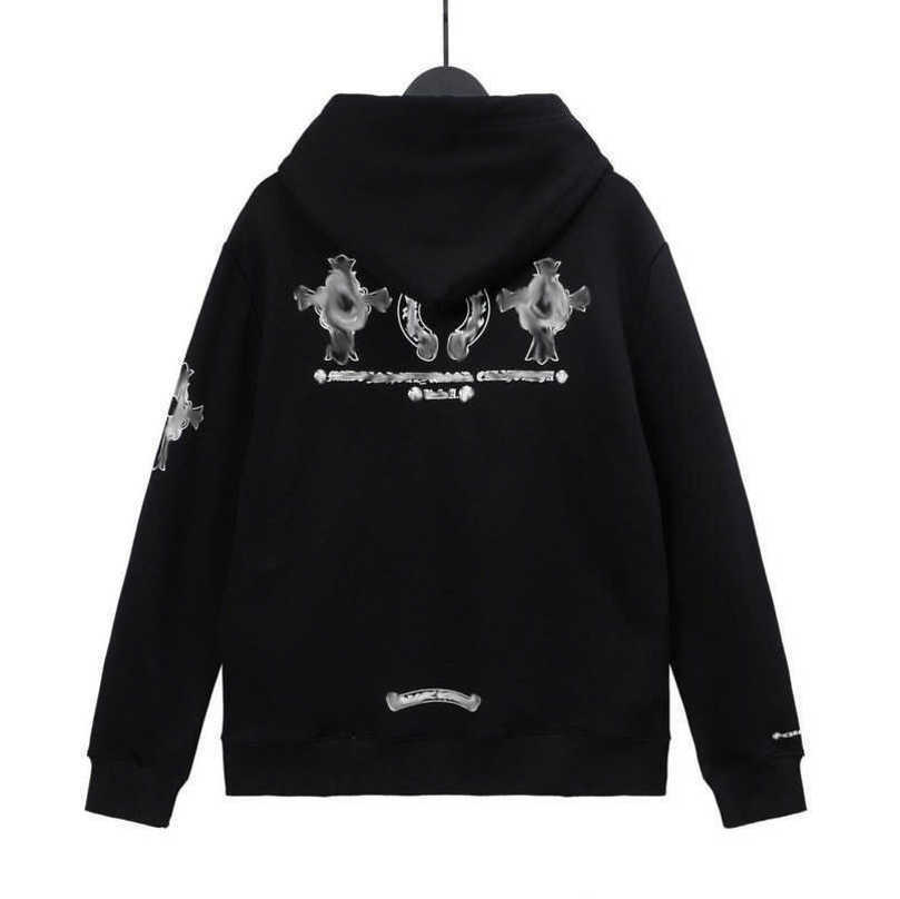 

Luxury Mens Fashion Jackets Sweatshirts Designer Hoodies Men Women Zipper Cross Scroll Simple Hooded Sweater Pullover Hoodie Casual Tops Coat Jacket Phb1
