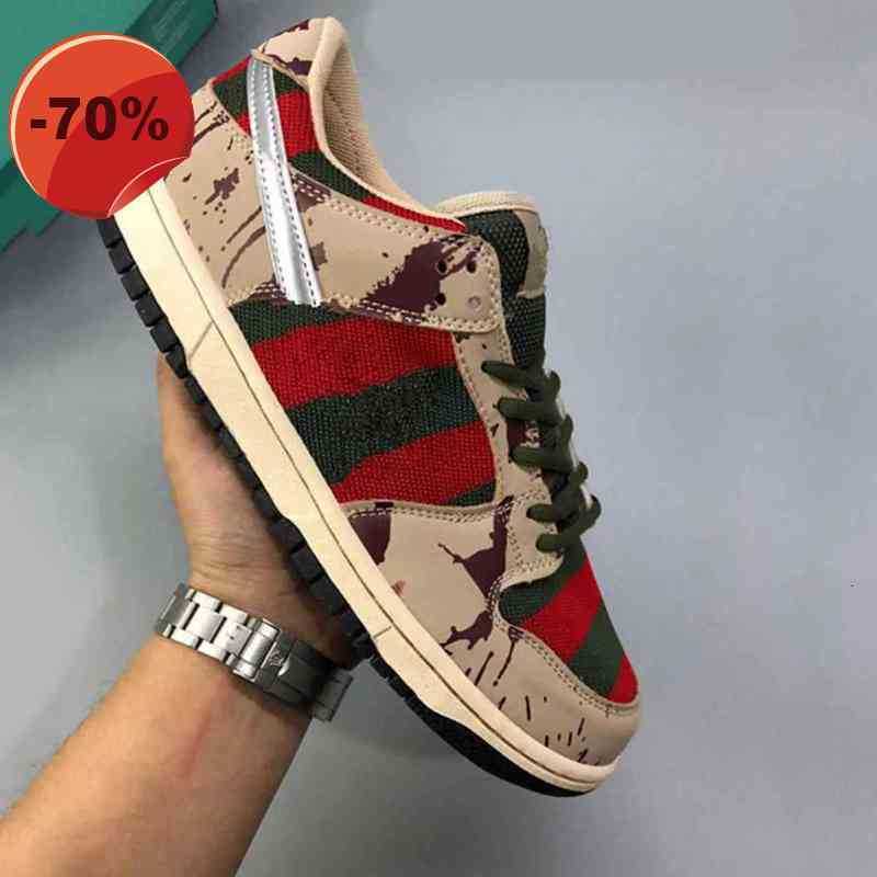 

TOP Runong Shoes TOP Sport Trainers Sneakers Mesh Green Cement Black Grey Red Fire Designer Pro Freddy Krueger Dunks With Boxes Men, 32