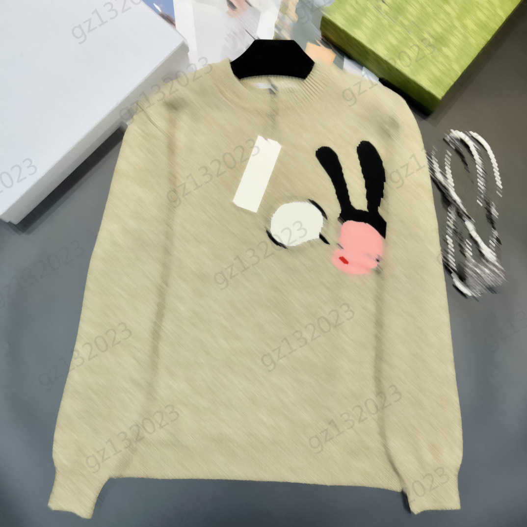 

Womens Sweaters Portrait Letter Printing Long-sleeved Knitted Sweater Pure Wool Fabric Casual Warm Knitwear Fashion Brand Women Apparel, 13