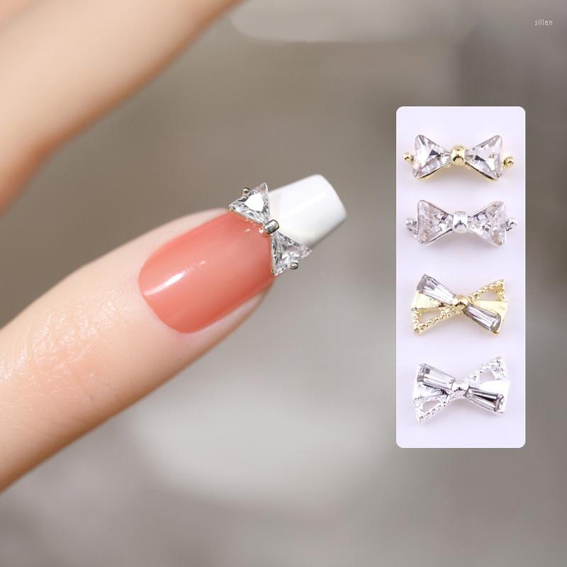 

Nail Art Decorations 10pcs 2022 Alloy Charms Crystal Rhinestone Silver/Gold Glass Butterfly Diamonds Jewelry Vivid Luxury Metal Supply