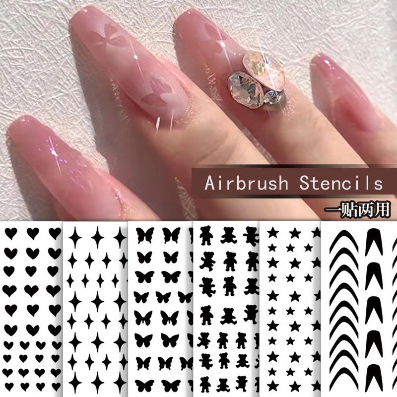 

Nail Art Decorations 2022 Japanese French Airbrush Stencils For Fun Prints Sticker Decals Nails Trendy Salon Manicure Supply
