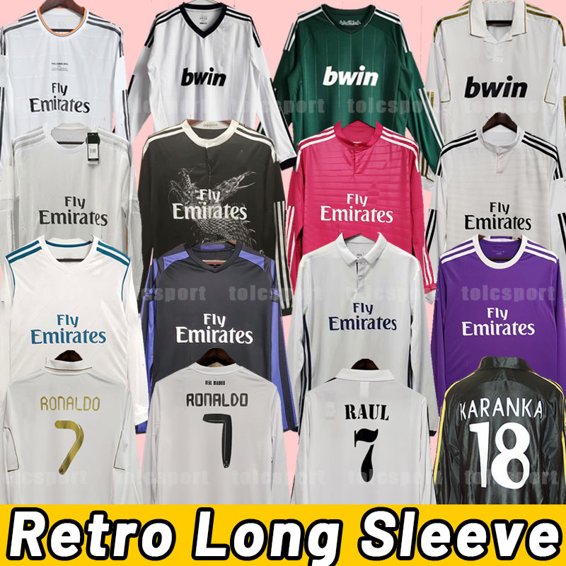 

Real Madrids Retro soccer jerseys BALE BENZEMA MODRIC football shirts classic camiseta home away RAUL R.CARLOS shirt long sleeve 01 02 05 06 07 10 11 12 13 14 15 16 17 18