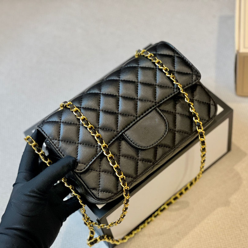 

CC Bags Luxury Brand Cross Body Womens Cross Body Shoulder Bags Classic Mini Rectangular Flap Purse Cowhide Caviar leather Cosmetic Case Ant, Box