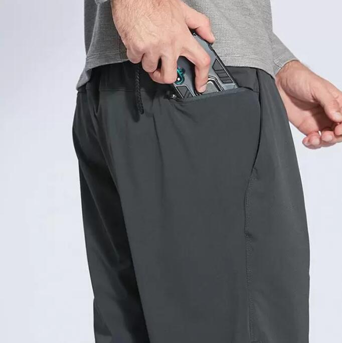 

07 Men Yoga Shorts Quick Drying Summer Fitness Sweatpants Have Cinchable Drawcord Sports Short Pants With Back Drop-In Pockets Training Jogging Athletic Pants, Navy