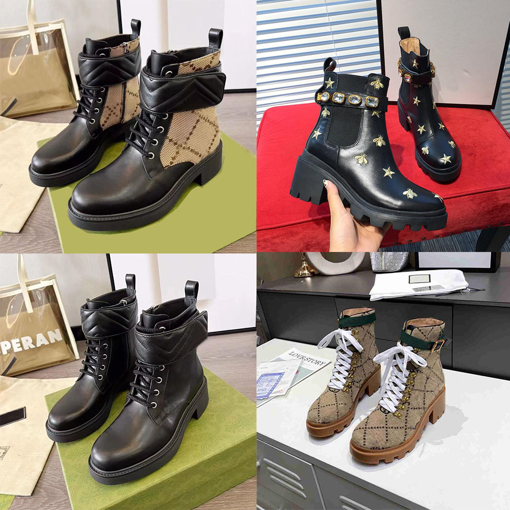 

Diamond Booties Platform Chunky Boot High Heeled Fashion Letters Shoes Genuine Leather Shoes Designer Women Boots Deserts Winter Outdoor Lady Bootie With Box, 11