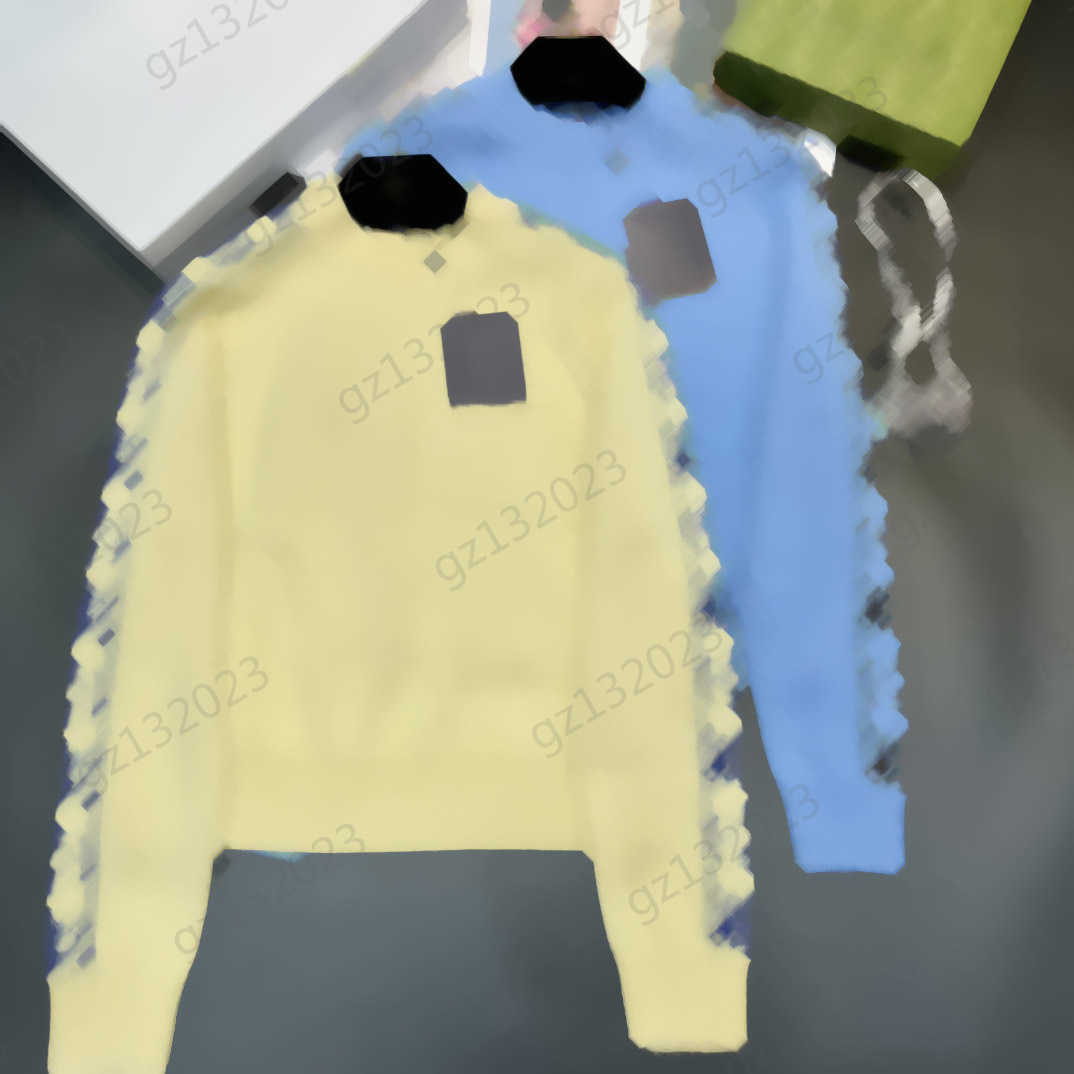 

Womens Sweaters Side Letter Jacquard Thread Round Neck Pullover Knitted Sweater Pure Wool Fabric Long Sleeve Slim Short Knitwear Women Clothes 2 Colors, 10 white