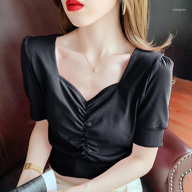 

Women's T Shirts Women's T-shirt Solid Color V-Neck Slim Fit Shirt Gray, Black