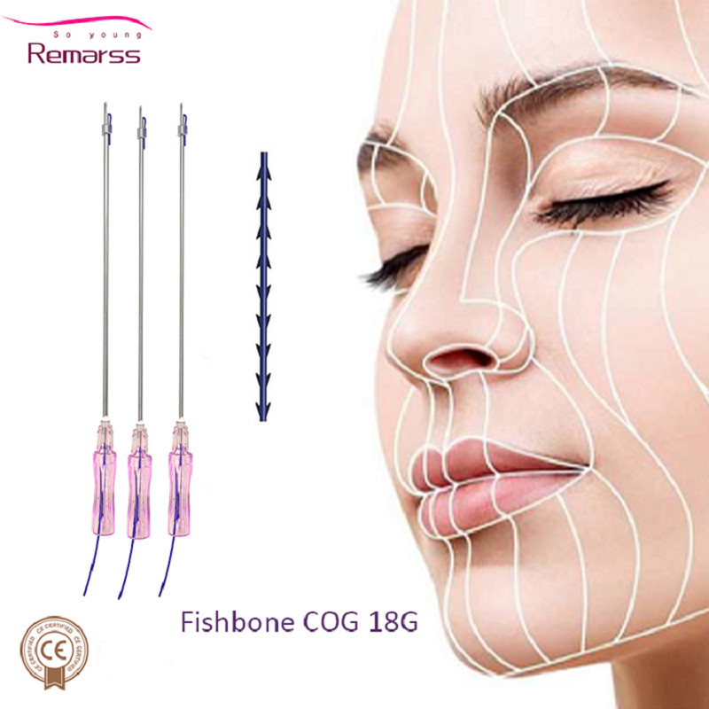 

CE Face lift V line PDO fishbone molding cog 3d 4d 6d thread 18G 19g 21g 60mm 100mm 120mm yarn filos