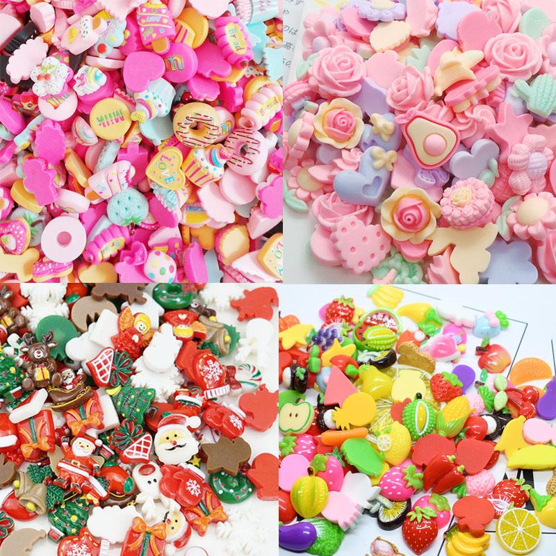 

Nail Art Decorations Christmas/ Cartoon Animal /Flower/ Fruit Resin Arylic Glitter Rhinestone Gems Manicure Mix Charm Kit Supply