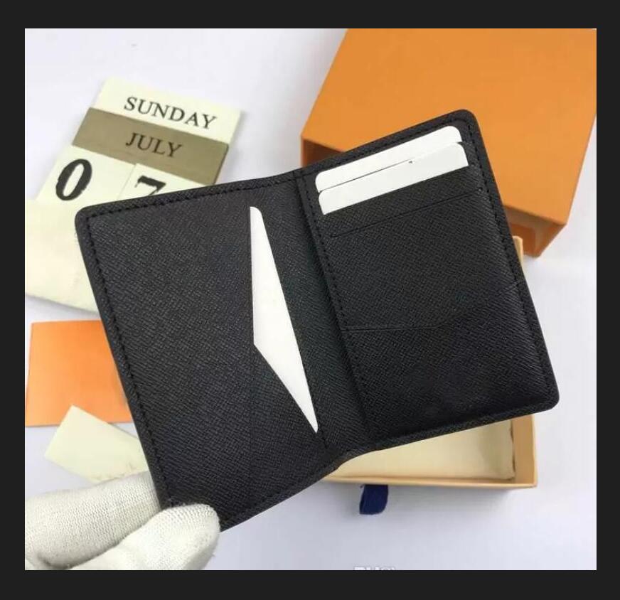 

Louise Viuton Compact POCKET ORGANIZER M60502 Men's Designer Fashion Short Luxury Multiple Wallet Key Coin Card Holder Damier Graphite Canvas N63143 viuton Bag, Black grid