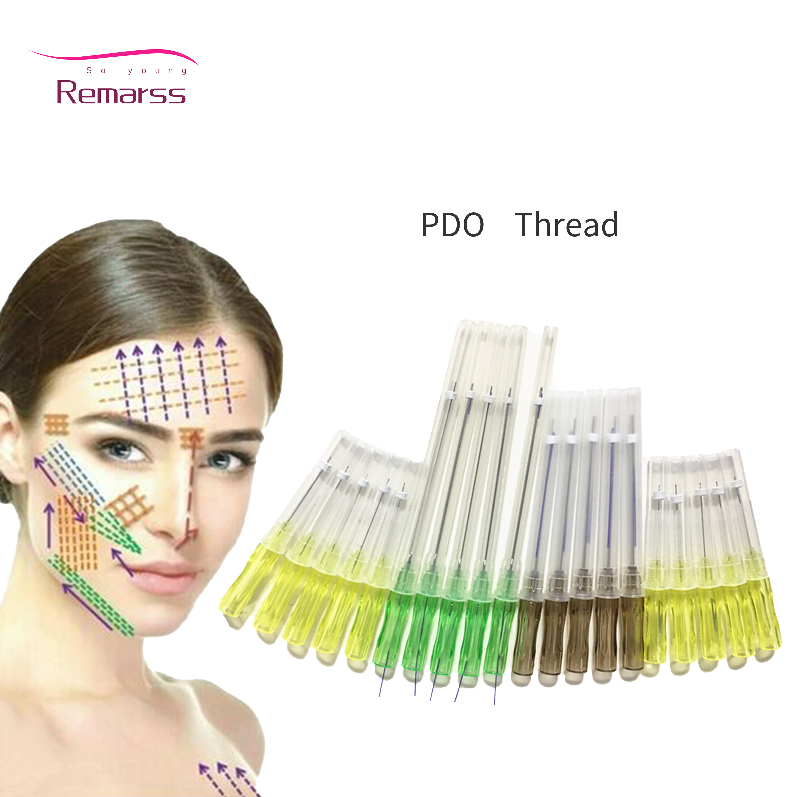 

2023 NEW 50pcs PDO Thread Mono Screw 29g 38mm 50mm 26g 27g 30g fishbone molding hilos tensores lift for face nose fox eye