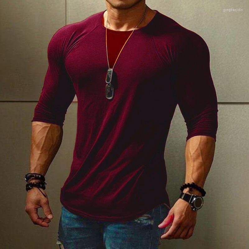 

Women' T Shirts Spring And Autumn 2022 Round Neck Long Sleeve Sports Solid Men' T-Shirt, Blue