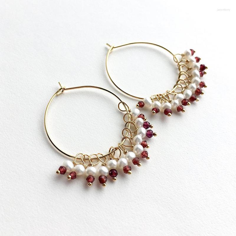 

Hoop Earrings 925 Silver Gold Pearl Filled Jewelry Handmade Brincos Minimalism Oorbellen Pendientes