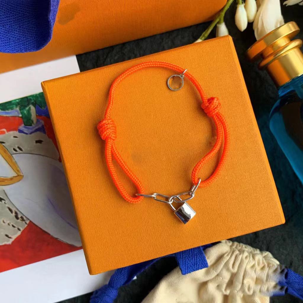 

Designer bracelets gold cuff bracelet Men's and women's hand-woven fashion leather hand rope couple gift lambskin transfer Year of your life