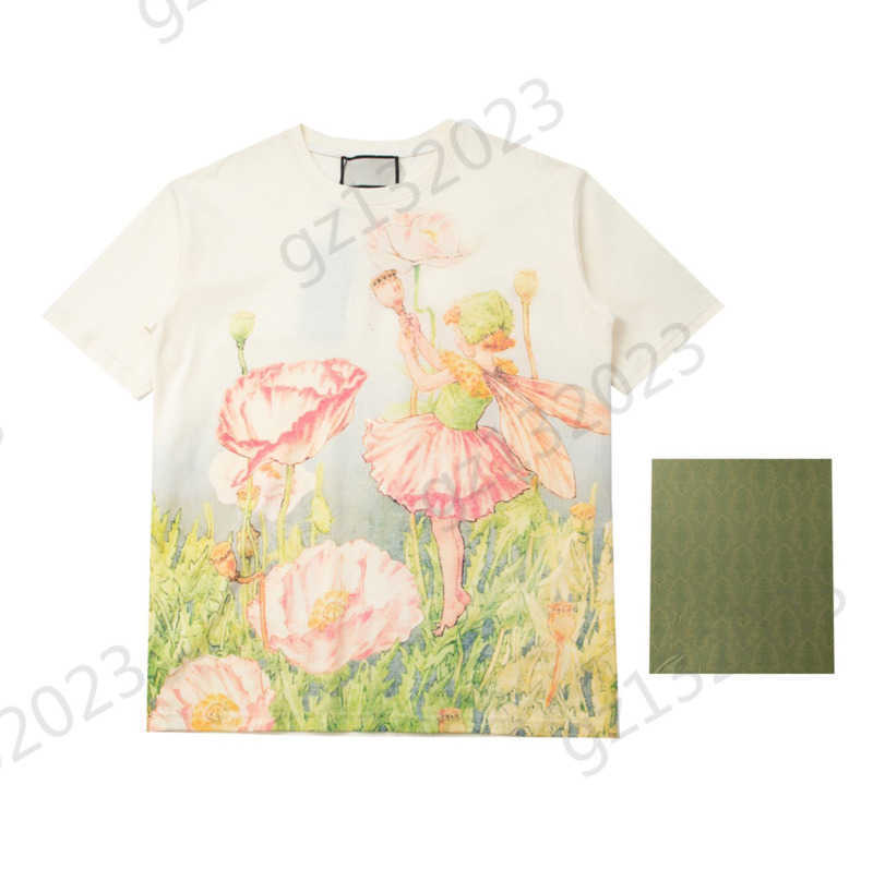 

Womens T-shirts Girls Floral Printing Short Sleeve Pullover T-shirt Oversize Version Type Loose Slim Cotton Tees Spring Summer Women Clothes 1970, 9 black