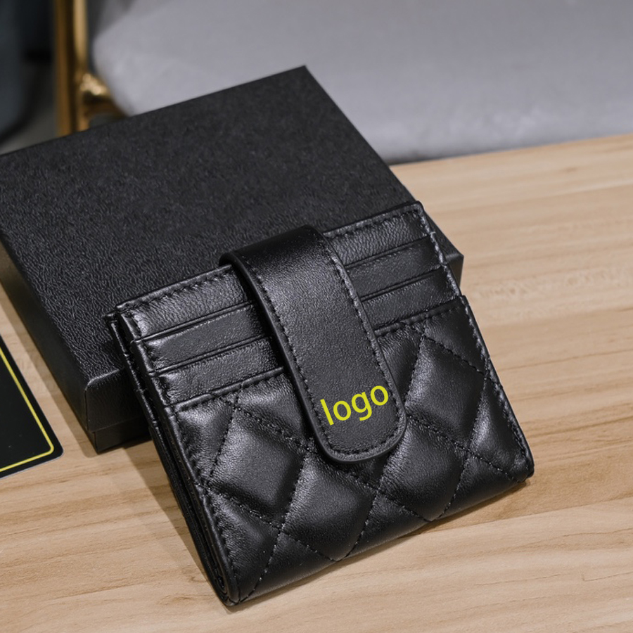 

Luxury Designer Wallet Ladies Fashion Clutch Caviar Coin Purse Genuine Leather Card Holder Wallet, 11*9.5cm