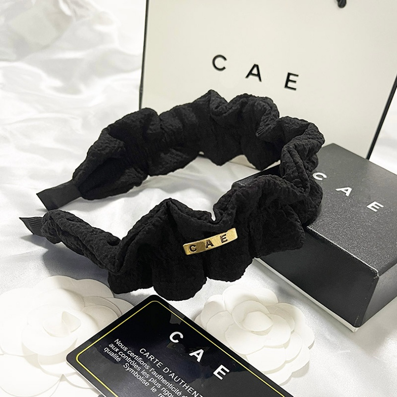 

Womens Headband Black Pleated Vintage Headband High Sense Bow Headdress Fashion Star Korean New Style Classic Simple Design Girls Accessories, White bow