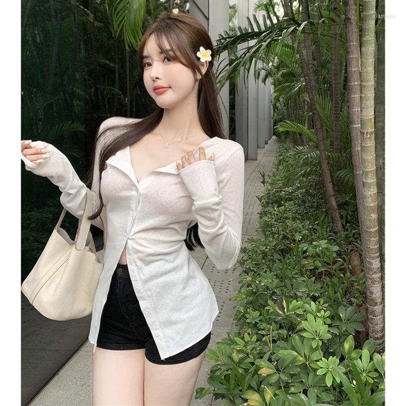 

Women' T Shirts Retro Y2K Sexy Slim V-neck Long Sleeve T-shirt For Women Sweet Cool Commuter Base Top Gothic Tops, White