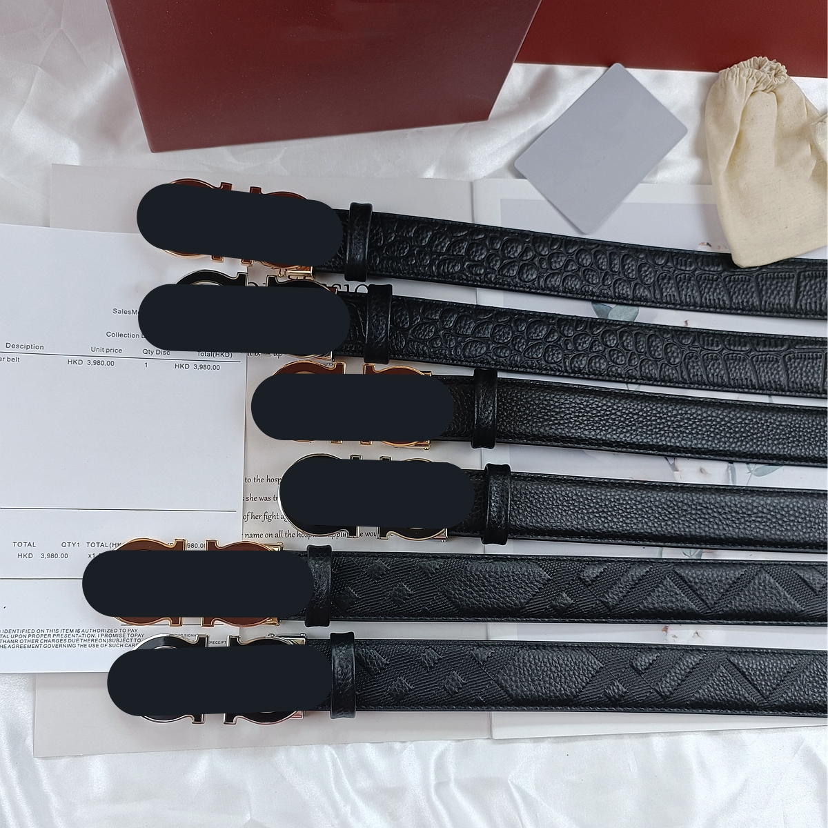 

2022 Smooth leather belt luxury belts designer for men big buckle male chastity top fashion mens wholesale 3.5 cm 100 105 110 115 120 125, Black