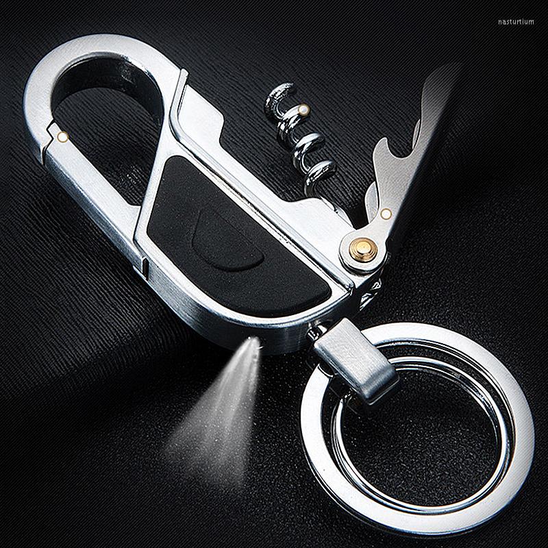 

Keychains Jobon Men Key Chain Multifunction Folding Clipper Wine Corkscrew KeyChain Tool For Ring Holder Christmas Day Xmas Gift