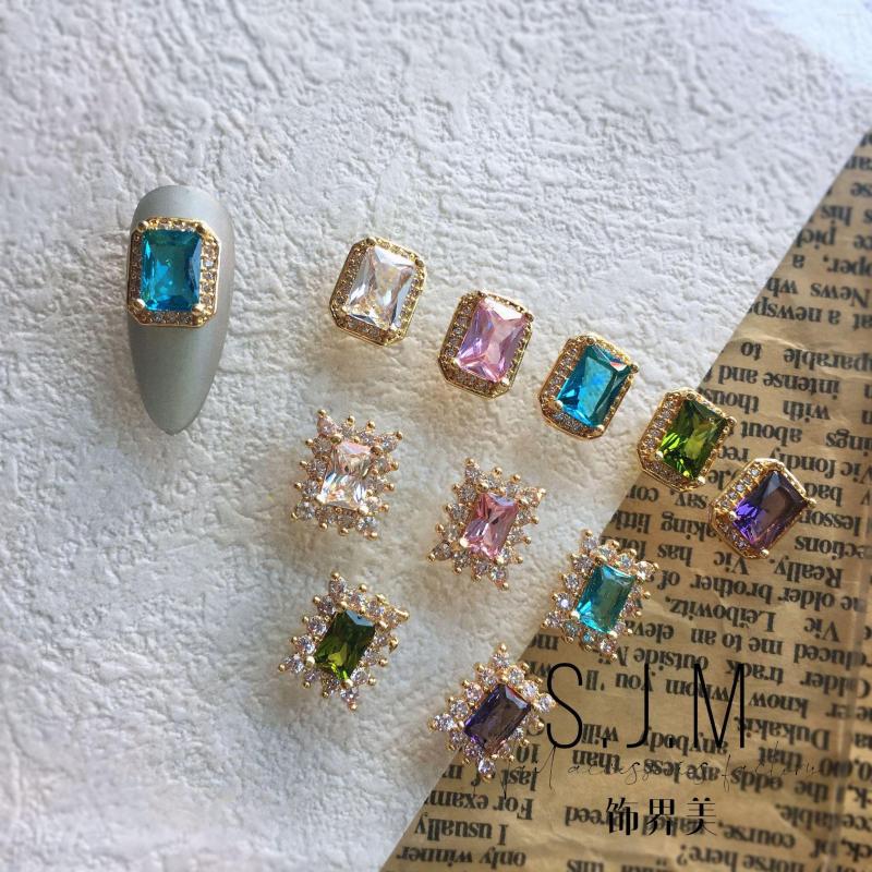 

Nail Art Decorations 5PCS/Lot 3D Alloy Zircon Decoration Luxury Crystal Rhinestone For Nails Manicure Charms Jewelry Ornaments B0920