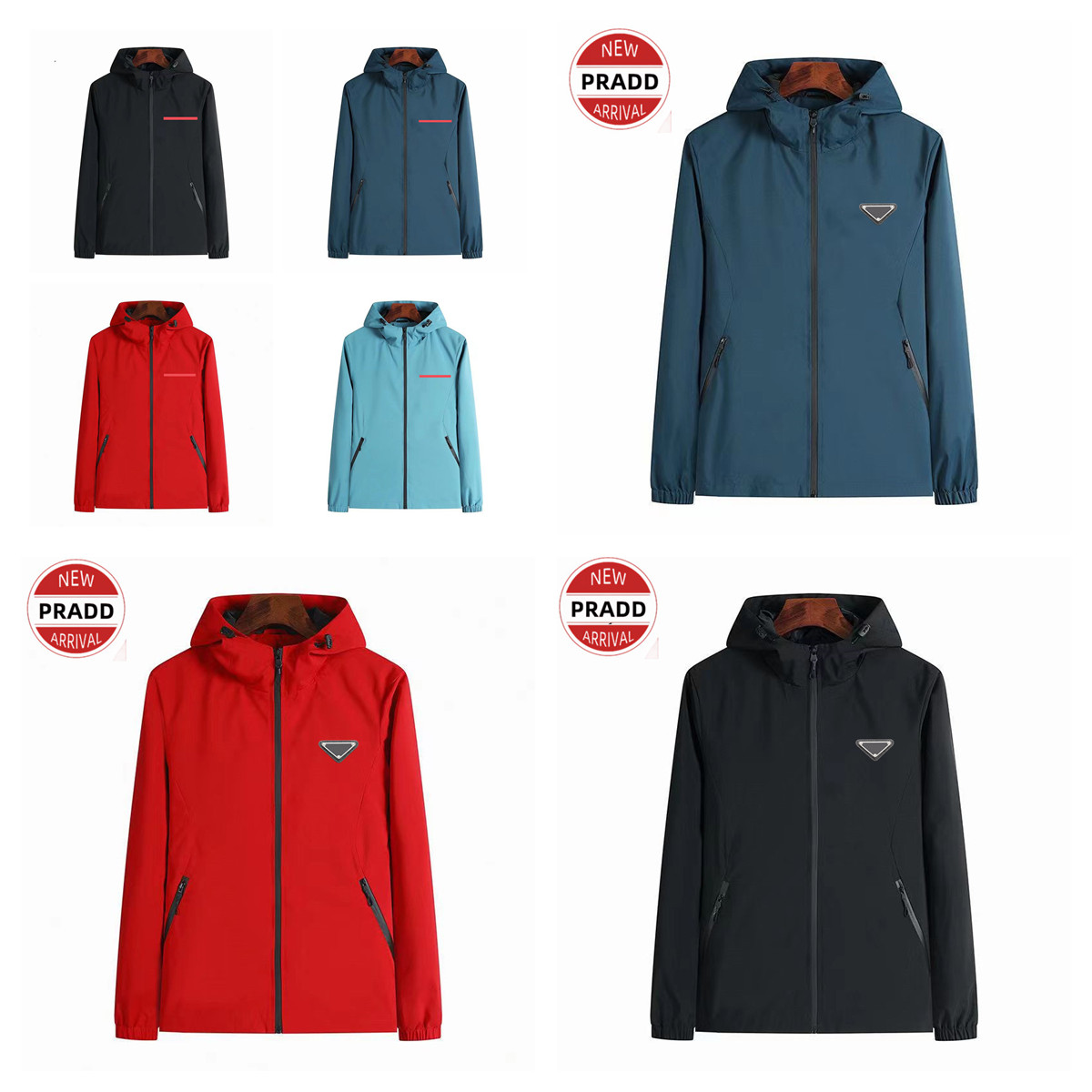 

PRAD5 Men's jackets Mens hoodie Designer Windbreaker rainproof jacket Sweater Printing Men coat shirt Quality Round Long Letter Sleeve Embroidery Top Pullover