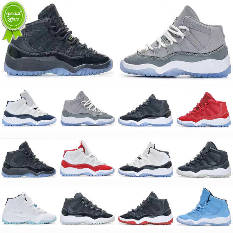 

Boots Outdoor Shoes Sandals Kids 11 Jumpman 11s Cool Grey Basketball Shoes Space Jam Bred Concord Blue Cherry 25th Anniversary XI Children Boy, As photo 22