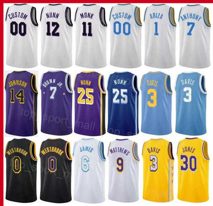 

Los Angeles''Lakers''Custom Men Women Youth 35 Wenyen Gabriel 20 Cole Swider 7 Troy Brown Jr. LeBron 23 James Anthony 3 Davis Basketball Jerseys, Colour