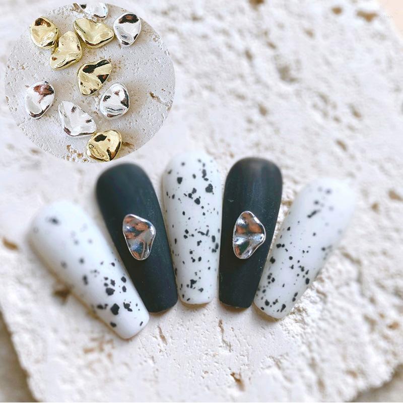 

Nail Art Decorations 20PCS Korean/Japanese Design Stones Charm Silver/Gold Alloy For 3D Rhinestones Irregular Shape Manicure Stone Gem